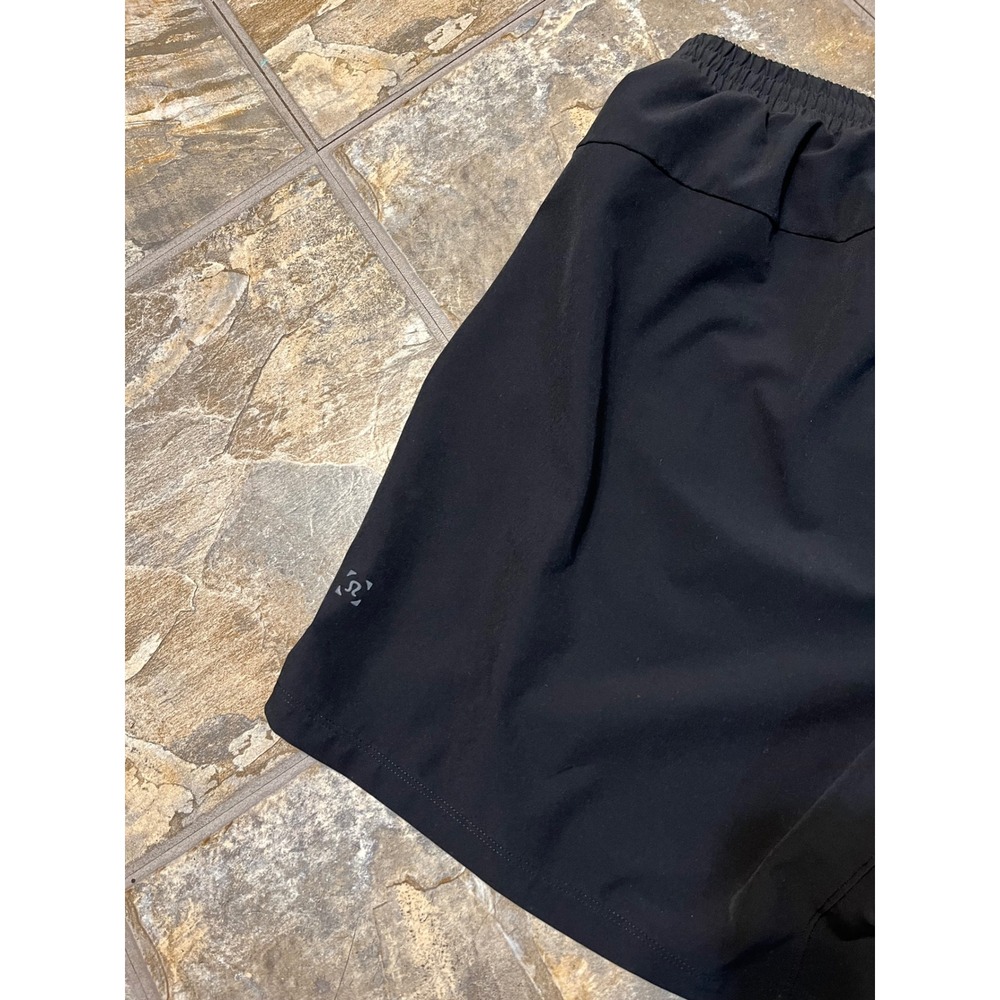 Lululemon Channel Cross Swim Shorts Men XL Black Good 7in Inseam Athletic Trunks - Picture 3 of 9